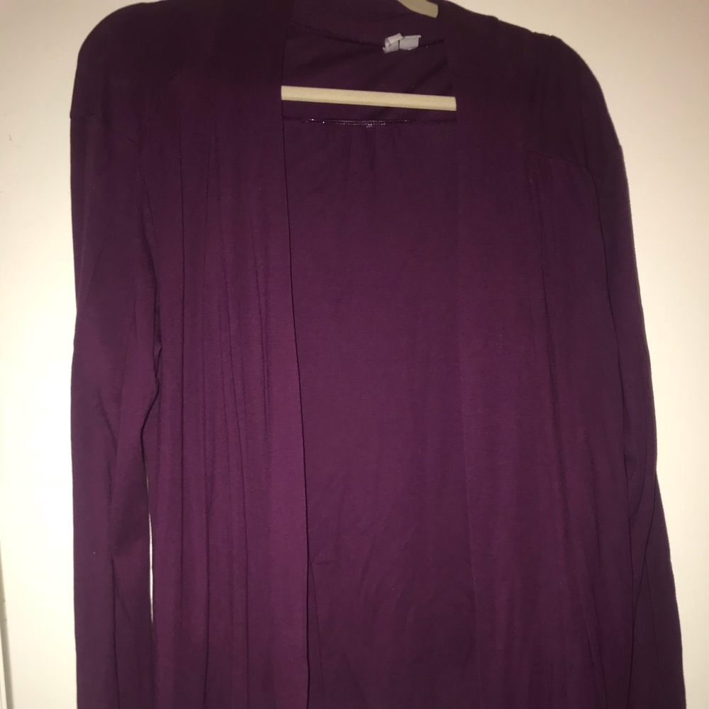 Purple cardigan
